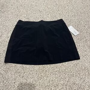NWT Athleta Brooklyn Skort Sz 16 Black Preppy Active Athleisure Golf Tennis